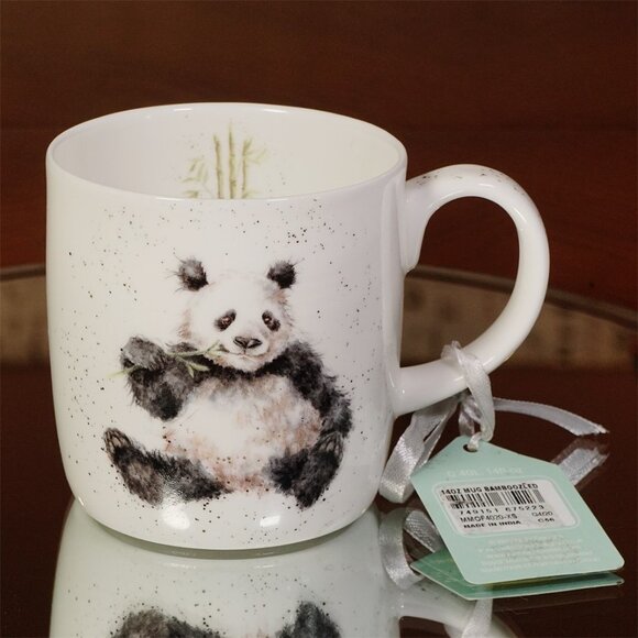 Rare Royal Worcester Coffee Mug Wrendale Designs By Hannah Dale Panda Bamboozled - Picture 2 of 10